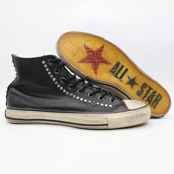 Converse X John Varvatos Men's 10 Women's 12 Studded Hi Leather Black 125707C - Picture 1 of 14